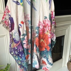 Floral and Peacock Kimono